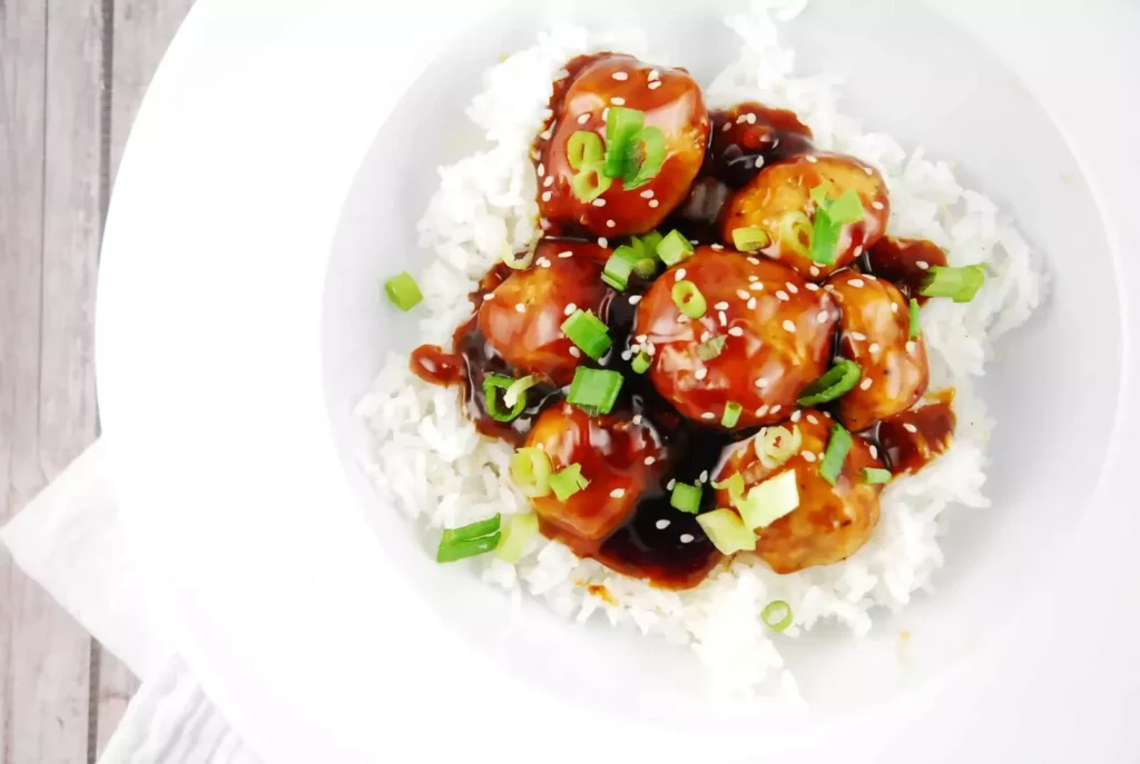 teriyaki meatball bowls