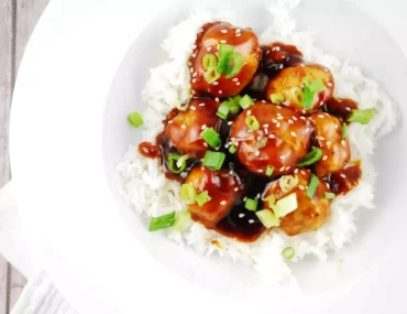 teriyaki meatball bowls