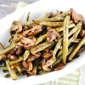 balsamic garlic roasted green beans