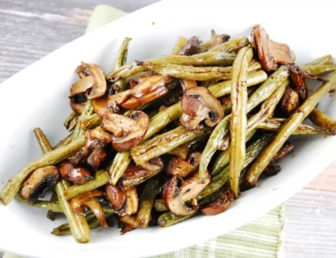 balsamic garlic roasted green beans