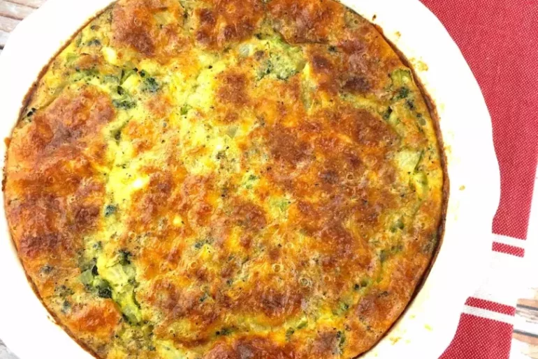 broccoli and cheddar crustless quiche