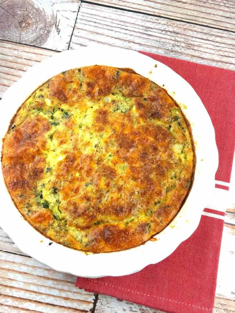 broccoli and cheddar crustless quiche