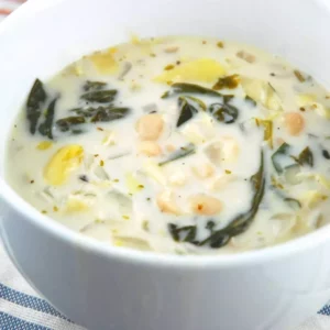 spinach artichoke white bean soup