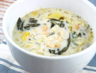 spinach artichoke white bean soup