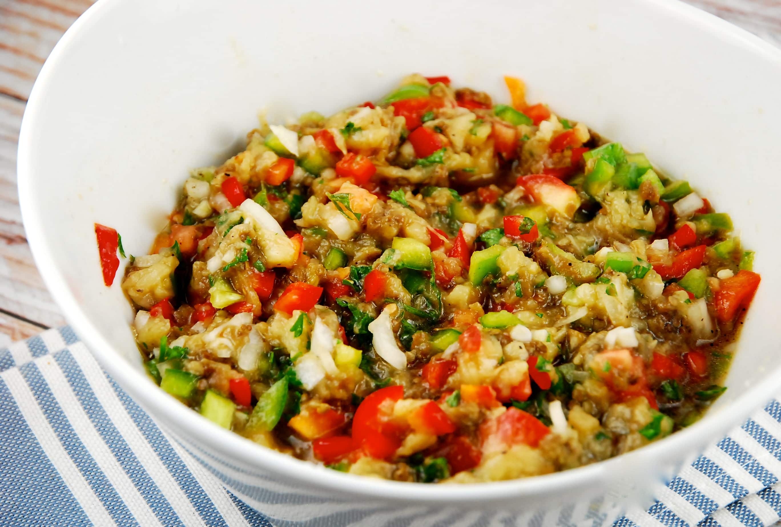 Roasted Eggplant Salad Recipe 1 Smart Point LaaLoosh