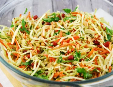 thai ginger peanut slaw