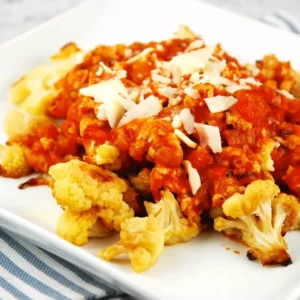 roasted cauliflower chicken bolognese