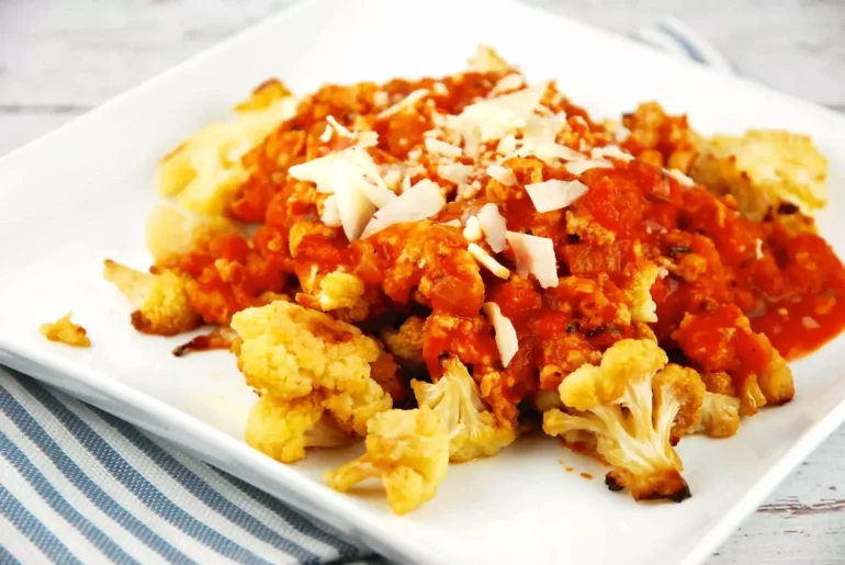 roasted cauliflower chicken bolognese