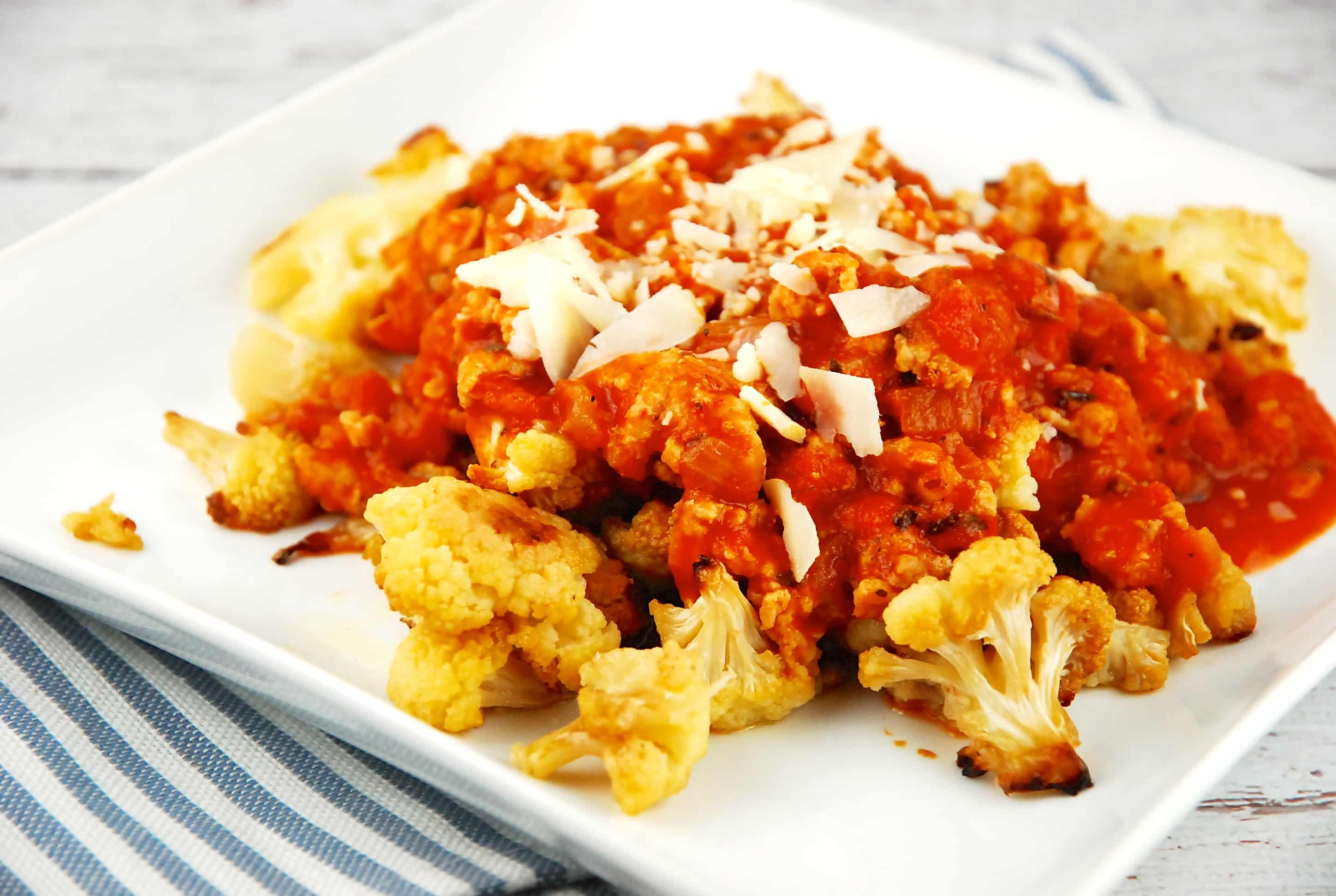 Roasted Cauliflower Chicken Bolognese Recipe 3 Points LaaLoosh