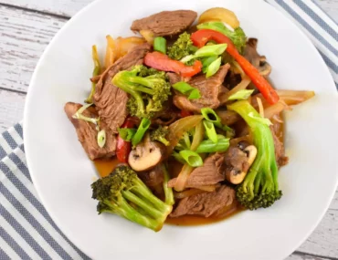 beef and vegetable stirfry