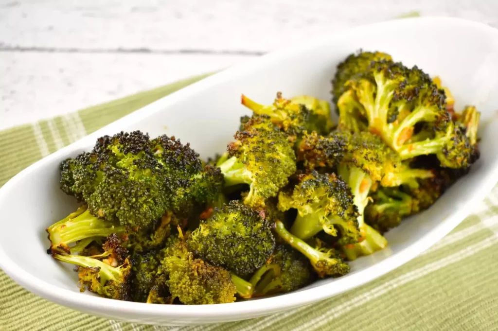 quick roasted broccoli with soy sauce