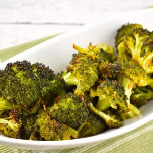 quick roasted broccoli with soy sauce