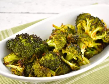 quick roasted broccoli with soy sauce