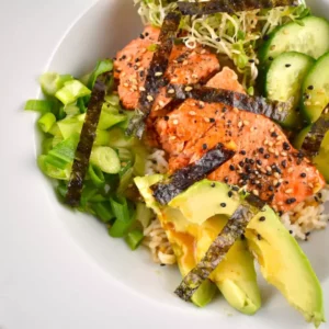 asian salmon bowl