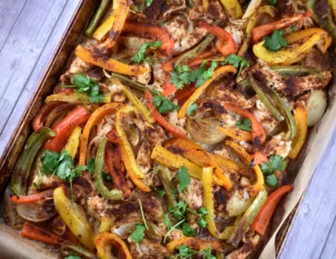 sheet pan chicken fajitas