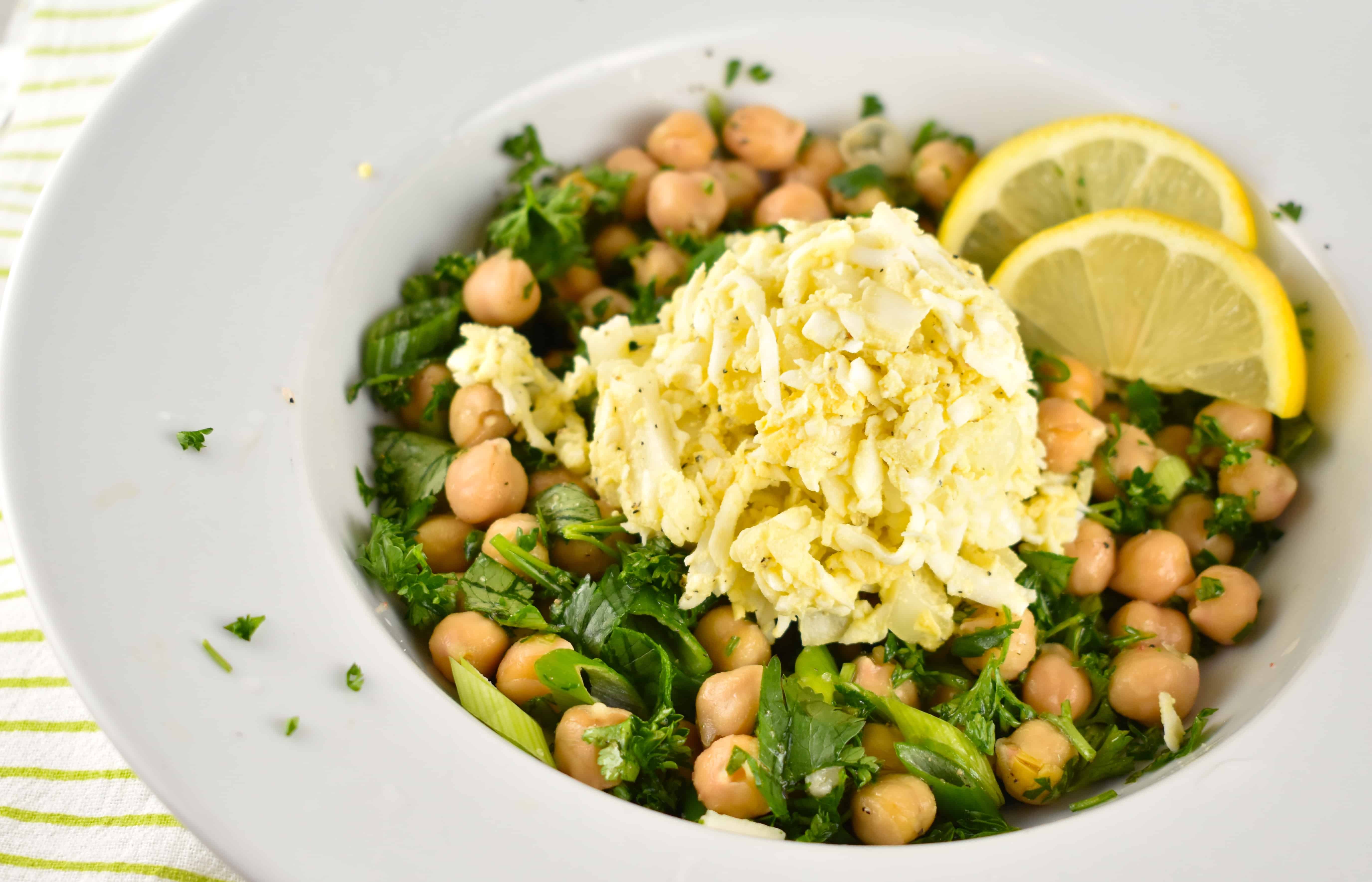 Egg and Chickpea Salad Recipe 2 Points LaaLoosh