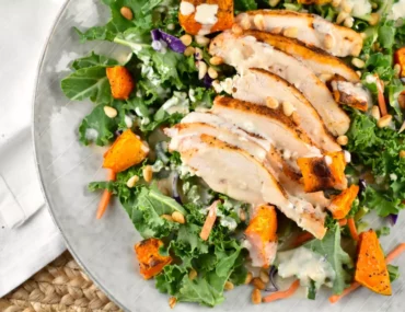 Chicken and Butternut Squash Salad with Tahini Dressing