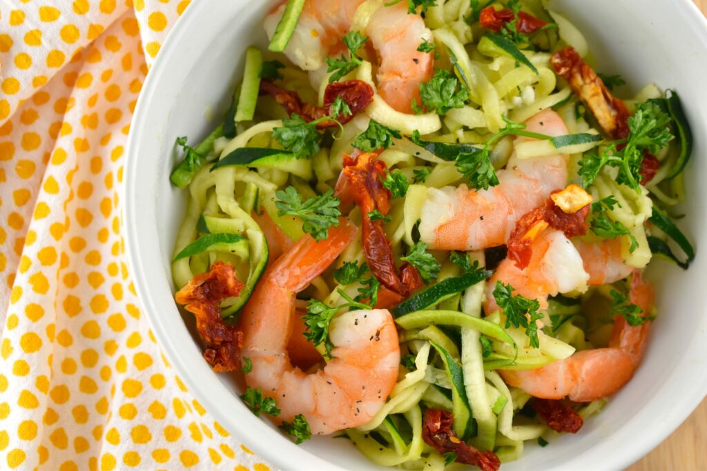 Garlic Butter Shrimp and Zoodles