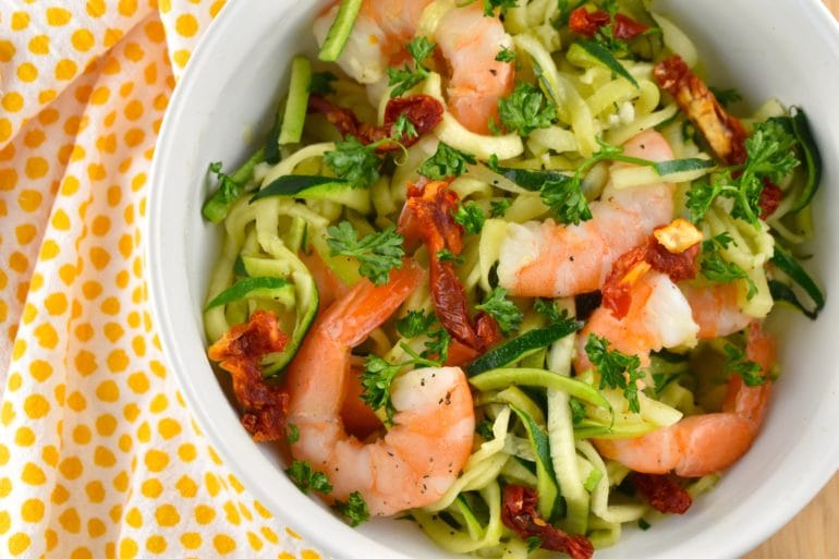 Garlic Butter Shrimp and Zoodles