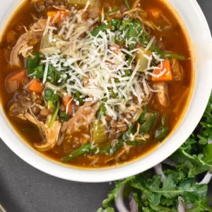 Lentil, Chicken, and Spinach Soup