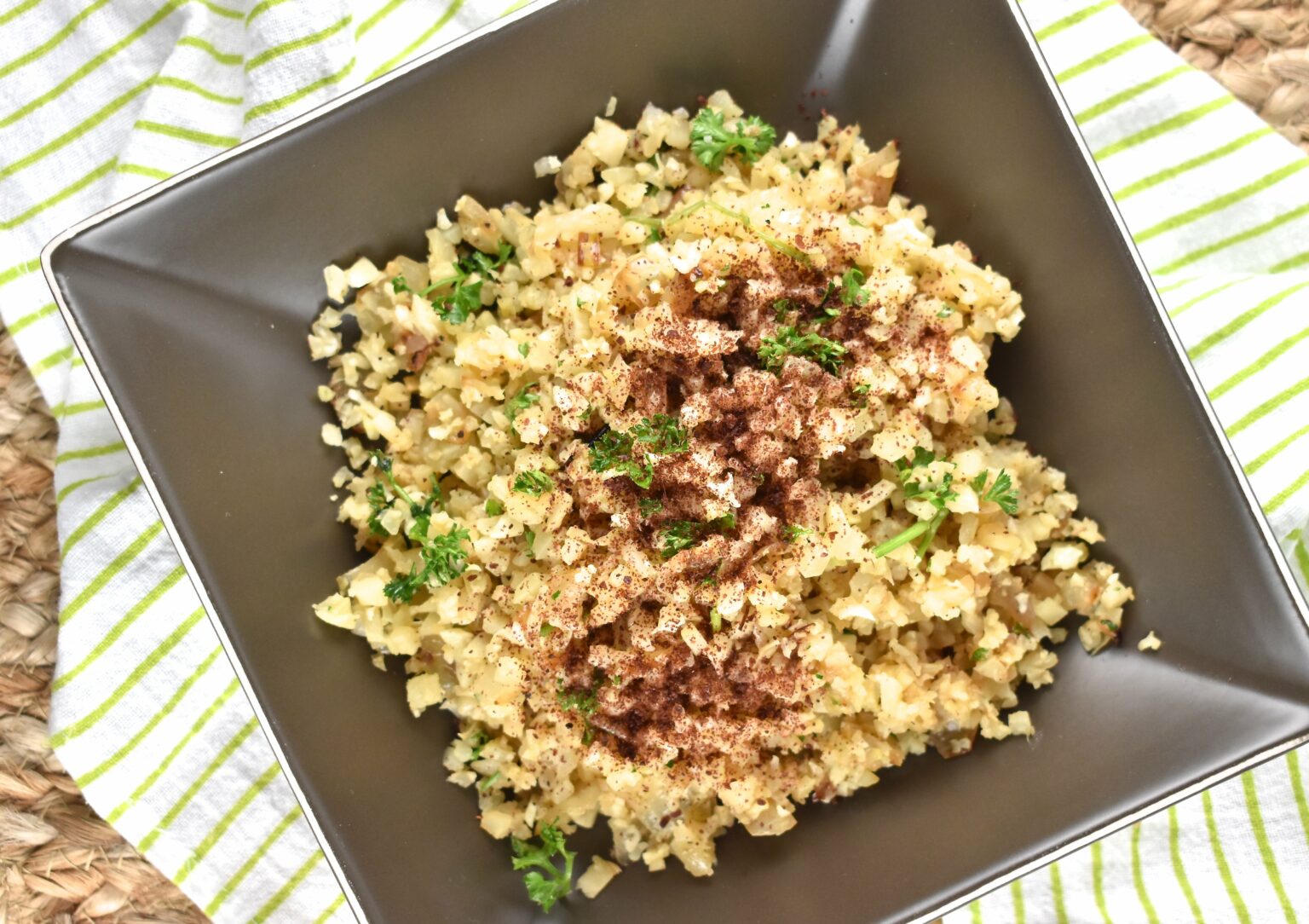 LowCarb Cauliflower Rice With Sumac Recipe LaaLoosh