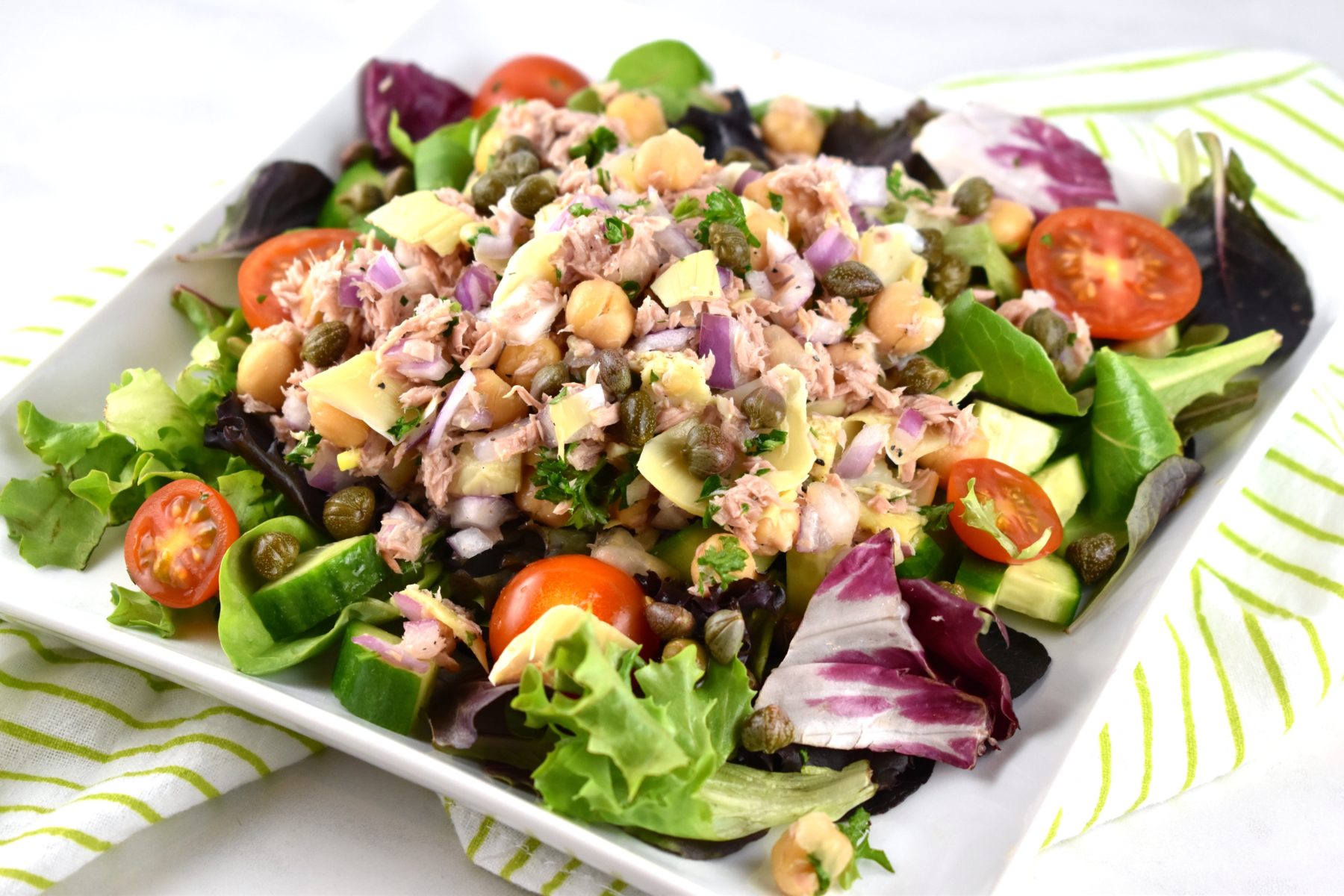 Tuna And Garbanzo Bean Salad Recipe LaaLoosh
