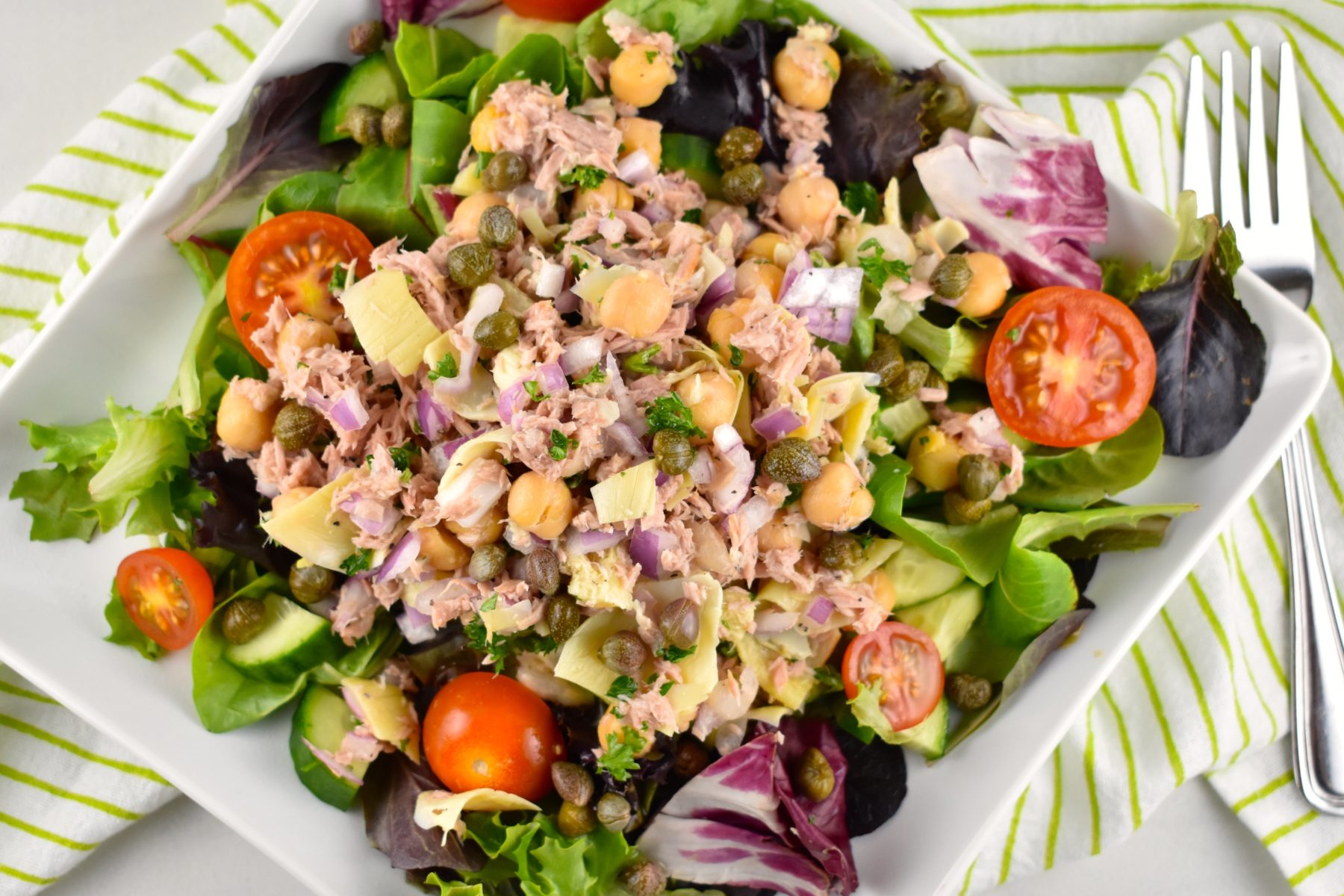 Tuna And Garbanzo Bean Salad Recipe LaaLoosh