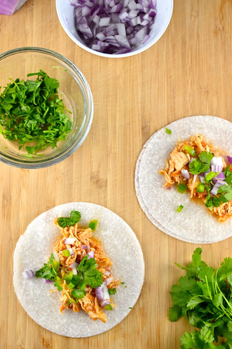 Jicama Tortilla Chicken Tacos