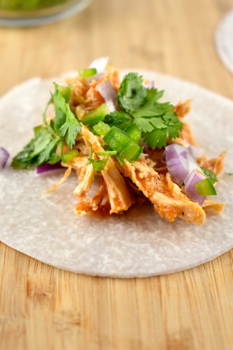 Jicama Tortilla Chicken Tacos