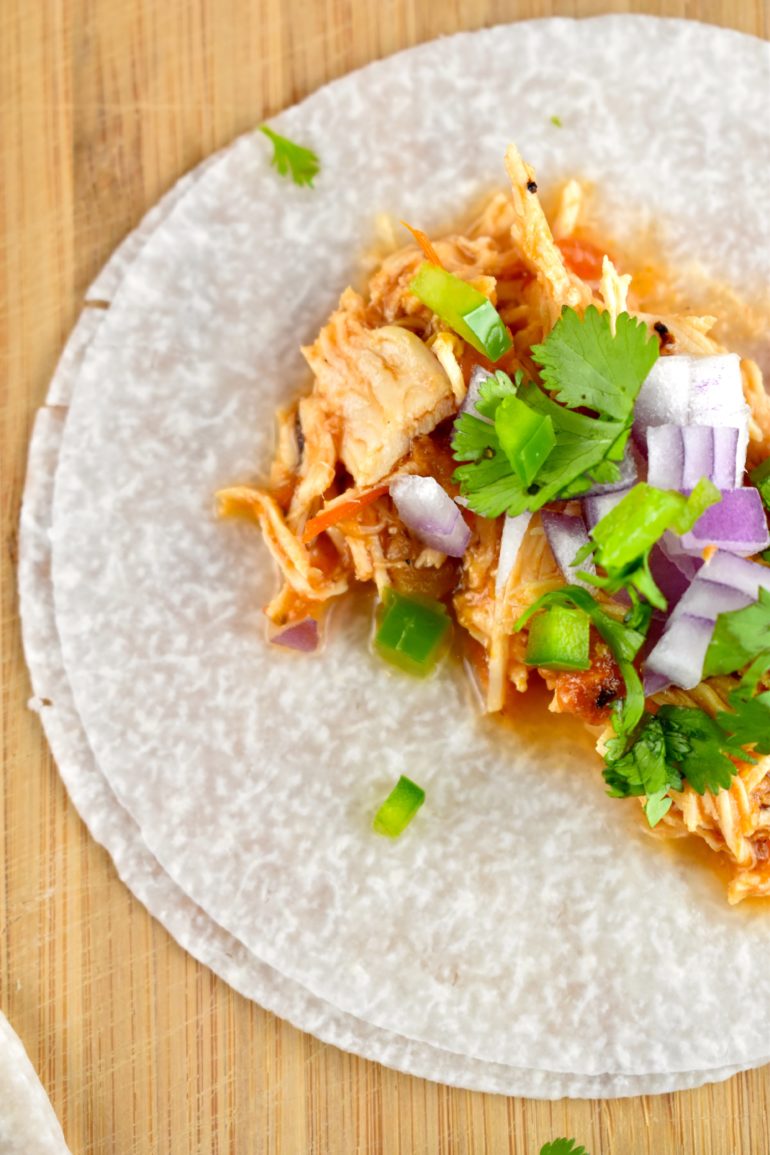 Jicama Tortilla Chicken Tacos