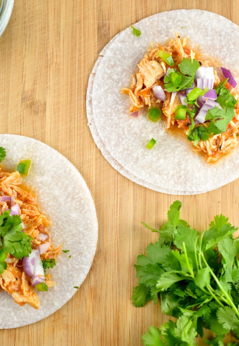 Jicama Tortilla Chicken Tacos